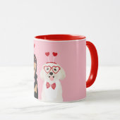 Valentine Dogs Rottweiler Maltipoo Puppy Tasse (VorderseiteRechts)