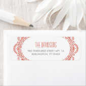 Valentine Doily Address Label - Red - (Insitu)