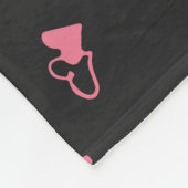 Valentine Doodle Vintages Herz Fleecedecke (Ecke)