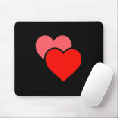Valentine-Doppelherz-Grafik  Mousepad (Mit Mouse)
