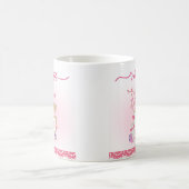 Valentine Doughnut Vase Gefüllte Zweige Herz Kaffeetasse (Mittel)