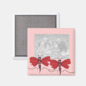 Valentine Dragonfly-Vorlagenmagnet Magnet (Vorderseite/Rückseite)