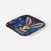 Valentine Dream Hearts: Regenbogen Doodle Bunny Pappteller (Gewinkelt)