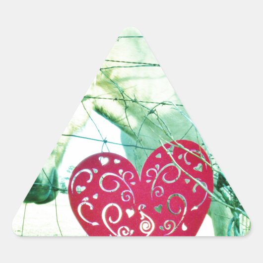 Valentine Dreieckiger Aufkleber (Vorderseite)
