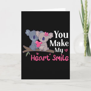 Valentine, du bringst mein Herz zum Lächeln Koala  Karte