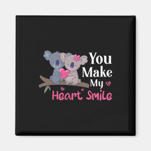 Valentine, du bringst mein Herz zum Lächeln Koala  Magnet