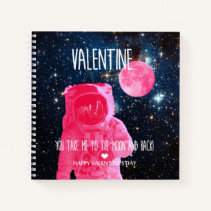 Valentine, du bringst mich zum Mond und zurück! Notizblock