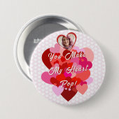 Valentine, du schaffst meinen Pop ins Herz Button (Vorne & Hinten)