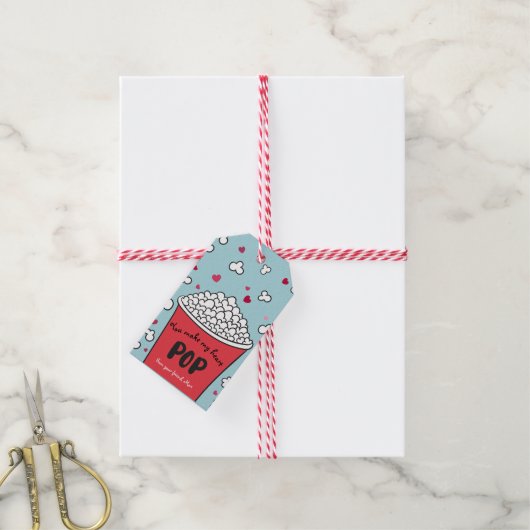 Valentine, du schaffst meinen POP ins Herz Geschenkanhänger (Mit Garn)