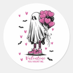 Valentine, du suchst mich heim - Süße gruselige Ge Runder Aufkleber
