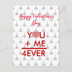Valentine, du und ich für immer personalisiert postkarte