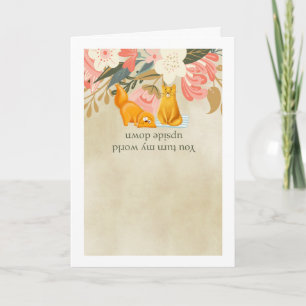 Valentine, du verwandelst meine Welt um den Kopf i Feiertagskarte