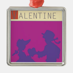 <Valentine> durch Steve-Bergmann Silbernes Ornament
