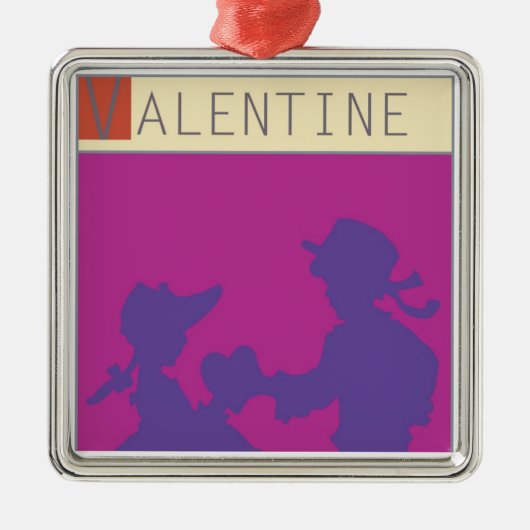 <Valentine> durch Steve-Bergmann Silbernes Ornament (Vorne)