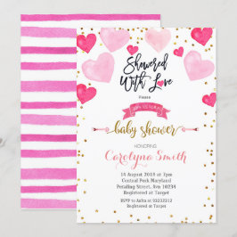 Valentine Dusche mit Liebe Babydusche Einladung