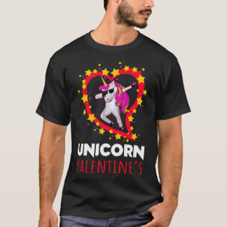 Valentine Einicorn Valentinstag einzigartig lustig T-Shirt