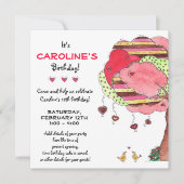 Valentine, Einladung zur Geburtstagspartei (Vorderseite)