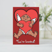 Valentine Einladungen Personalisierte Cupid Cards (Stehend Vorderseite)