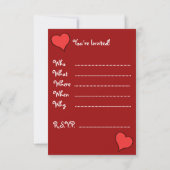 Valentine Einladungen Personalisierte Cupid Cards (Rückseite)