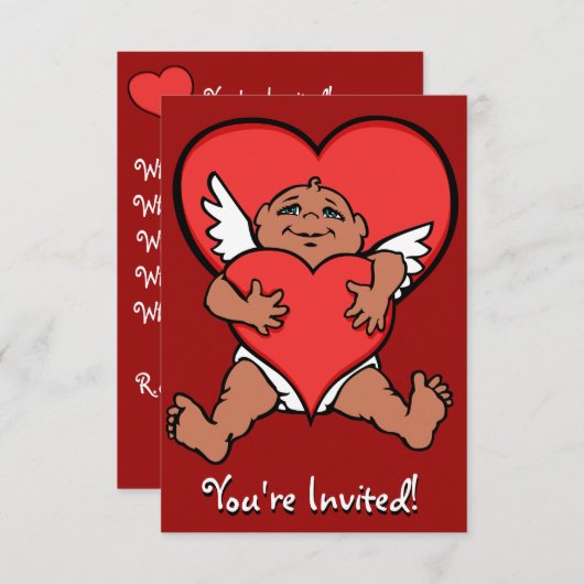Valentine Einladungen Personalisierte Cupid Cards (Vorne/Hinten)