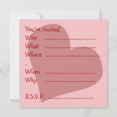 Valentine Einladungen Personalisierte Liebe Karten (Rückseite)