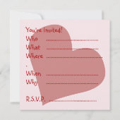 Valentine Einladungen Personalisierte Liebe Karten (Rückseite)