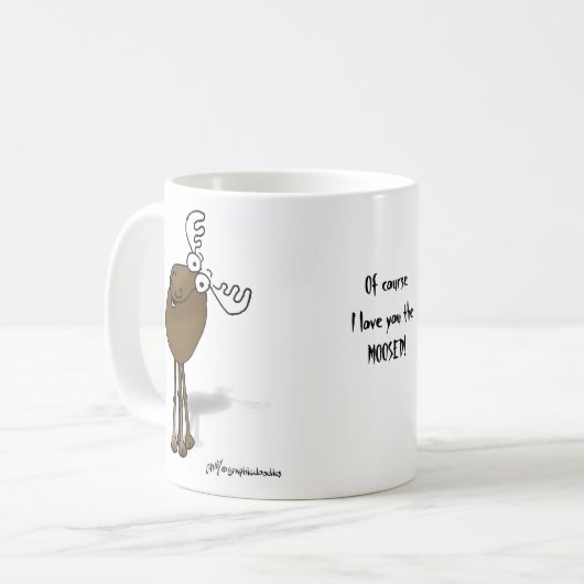 Valentine-Elch-Tasse Kaffeetasse (Vorderseite Links)