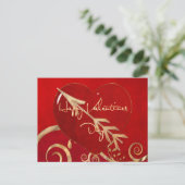 Valentine Elegance Feiertagspostkarte (Stehend Vorderseite)