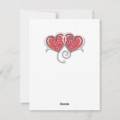 Valentine Elegant Interlocks Design Feiertagskarte (Rückseite)