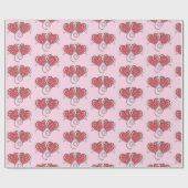 Valentine Elegant Interlocks Design Geschenkpapier (Flach)