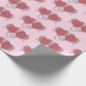 Valentine Elegant Interlocks Design Geschenkpapier (Ecke)