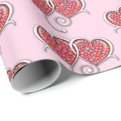Valentine Elegant Interlocks Design Geschenkpapier (Rolleneckpunkt)