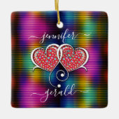 Valentine Elegant Interlocks Design Keramikornament (Vorderseite)