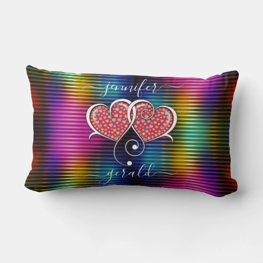 Valentine Elegant Interlocks Design Lendenkissen (Rückseite)