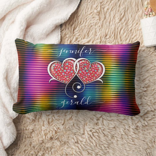 Valentine Elegant Interlocks Design Lendenkissen (Decke)