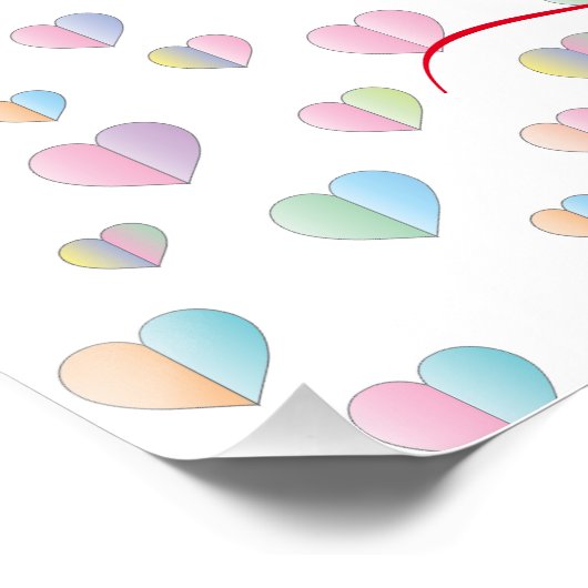 Valentine Elegant Interlocks Design Poster (Ecke)