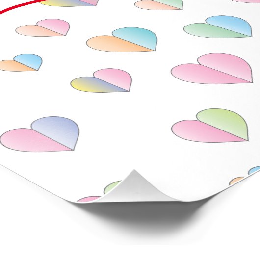 Valentine Elegant Interlocks Design Poster (Ecke)