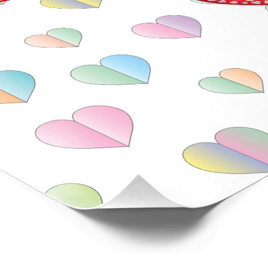 Valentine Elegant Interlocks Design Poster (Ecke)