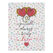 Valentine Elegant Interlocks Design Poster (Vorderseite)