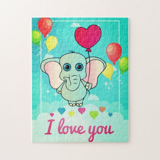 Valentine Elephant Puzzle (Vertikal)