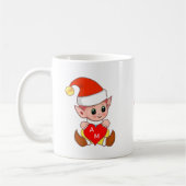 Valentine Elf mit Herz und Monogramm Kaffeetasse (Links)