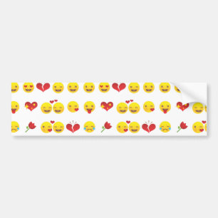 Valentine Emojis Autoaufkleber