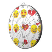 Valentine Emojis Dartscheibe (Vorderseite rechts)