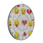 Valentine Emojis Dartscheibe (Vorderseite Links)