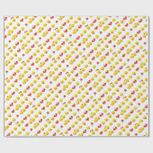 Valentine Emojis Geschenkpapier (Flach)