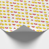 Valentine Emojis Geschenkpapier (Ecke)