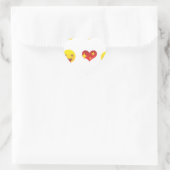 Valentine Emojis Herz-Aufkleber (Tasche)