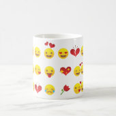 Valentine Emojis Kaffeetasse (Mittel)