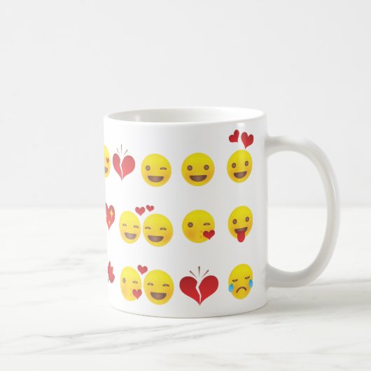 Valentine Emojis Kaffeetasse (Rechts)