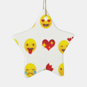 Valentine Emojis Keramikornament (Rechts)